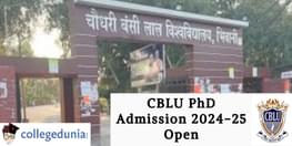 CBLU PhD Admission 2025 Open